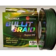 Шнур плетёный ALLVEGA Bullit Braid 270м тёмно-зелёный 0,28мм (21,3кг)