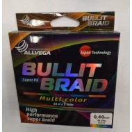 Леска плетеная Allvega Bullit Braid Multi Color 150м - 0,40мм 