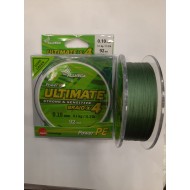 Шнур плетёный ALLVEGA Ultimate 92м тёмно-зелёный 0,12мм (6,6кг)
