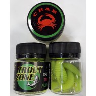 Trout Zone Ribber Pupa 45 мм Chartreuse Green Crab / Шартрез Зелёный Краб