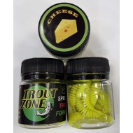 Trout Zone Ribber Pupa 45 мм Chartreuse Cheese / Шартрез Сыр