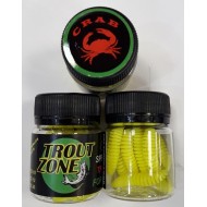 Trout Zone Ribber Pupa 45 мм Chartreuse Crab / Шартрез Краб